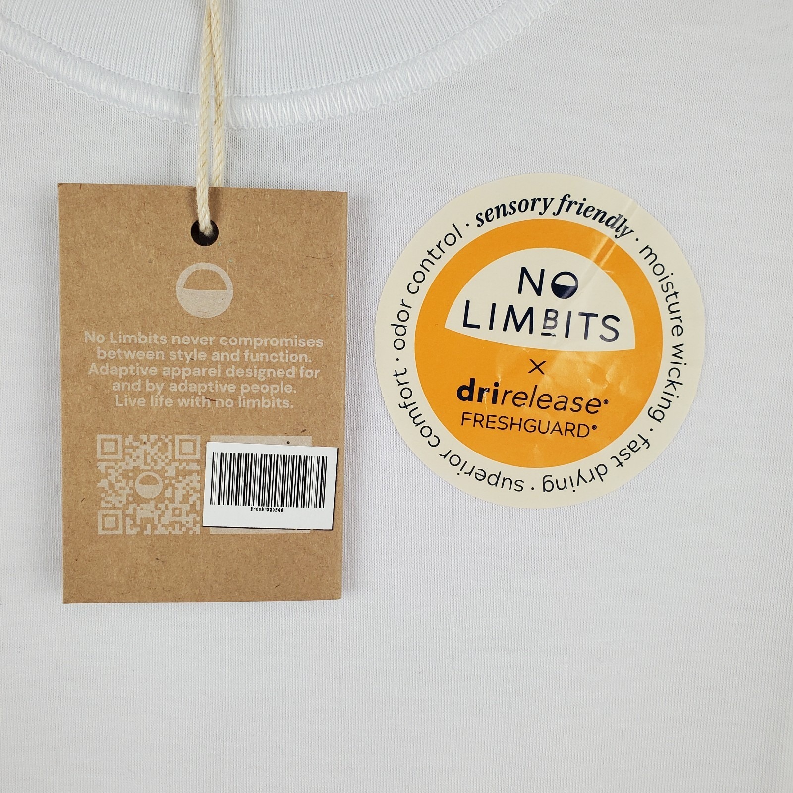 No Limbits Sensory Friendly T Shirt Women S White Moisture Wicking Everyday Wear — image 2 of 7